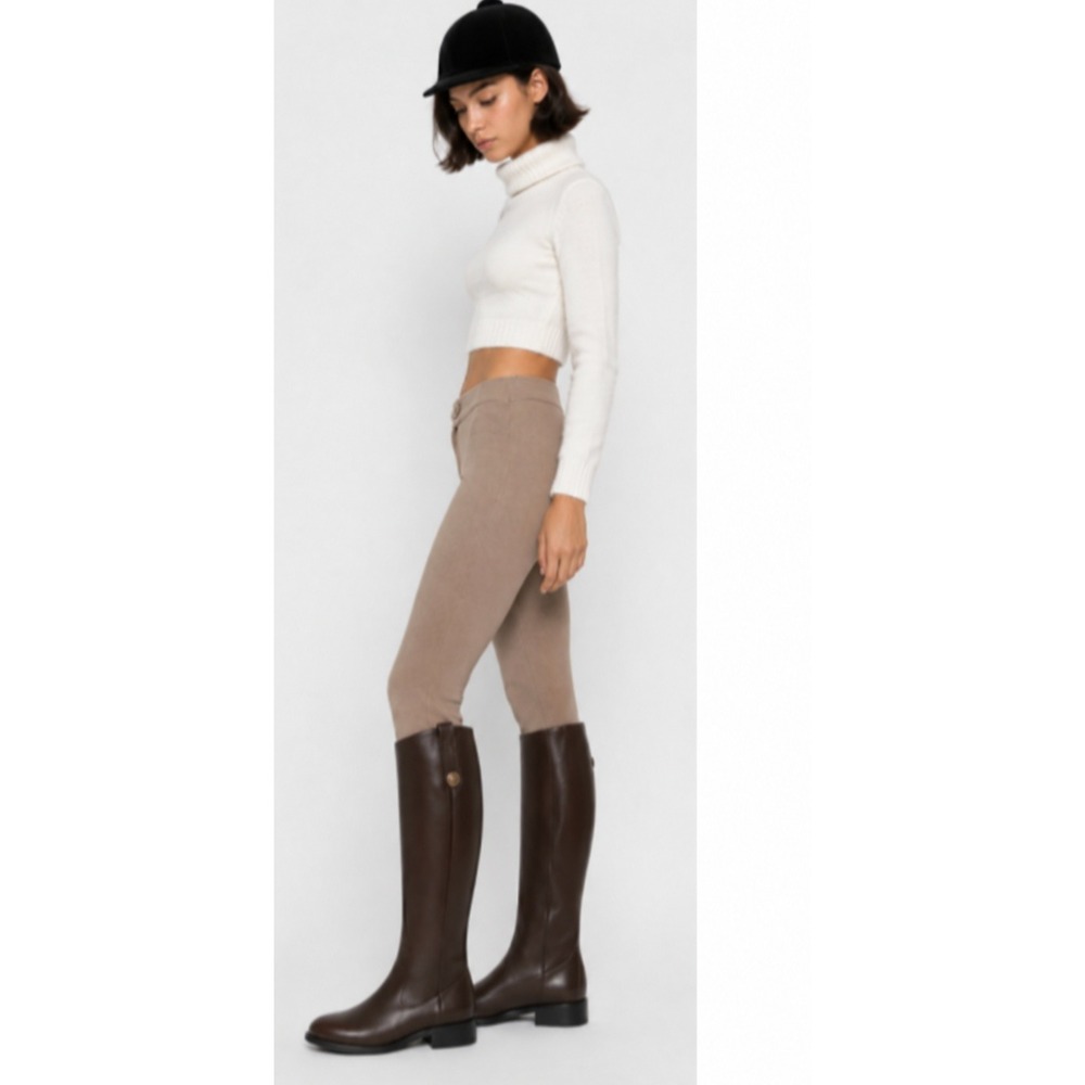 American Apparel Ribbed Riding Skinny Pants XS Equestrian High Rise Preppy USA